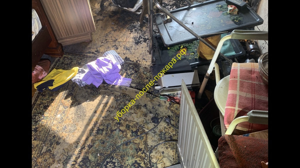 Последствия в квартире после пожара