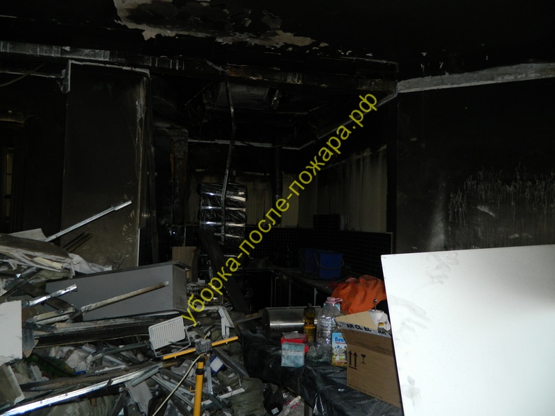 Фото очага возгорания на кухне