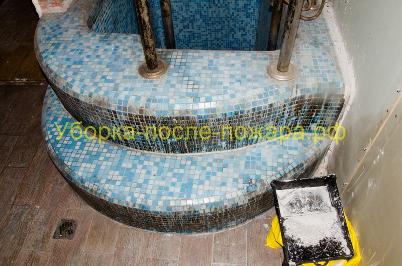 Реставрация мозайки (бассейн) после пожара